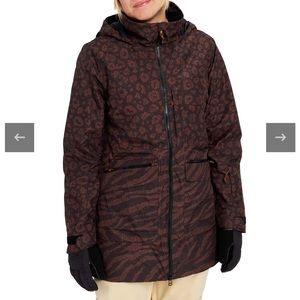 BURTON TREELINE GORE-TEX SNOWBOARD JACKET - WOMENS XXS animal mashup
